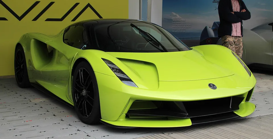 Green Lotus Evija, three-quarter front view