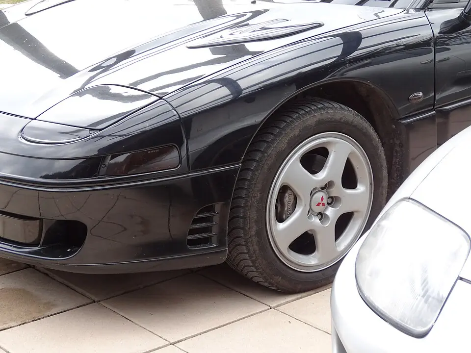 Red Mitsubishi 3000GT VR-4, three-quarter front view