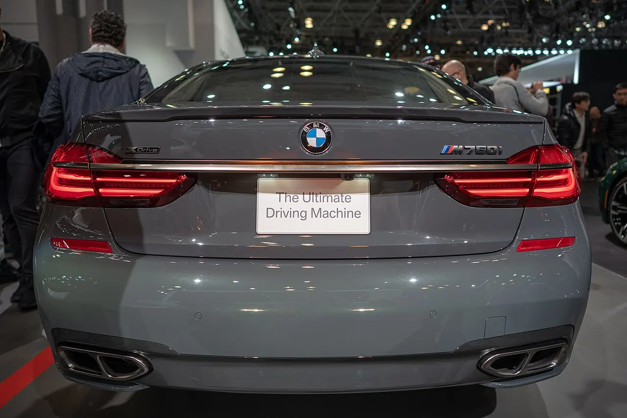 BMW M760i xDrive sedan, front three-quarter view
